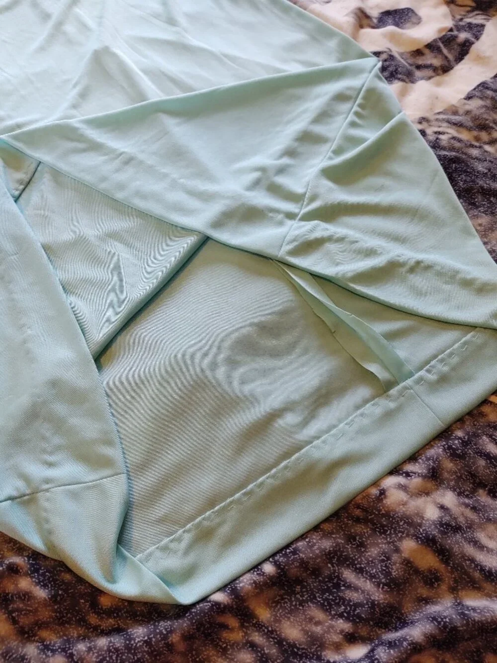 Vintage Mint Green Long Sleeve Midi Dress